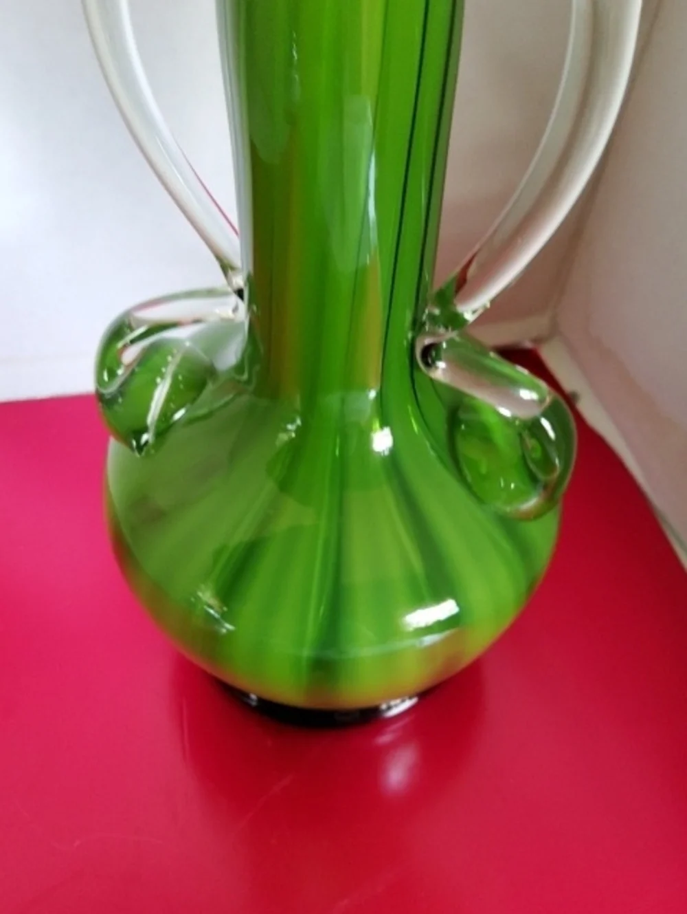 Brinns Pittsburgh Import Green/white Vase